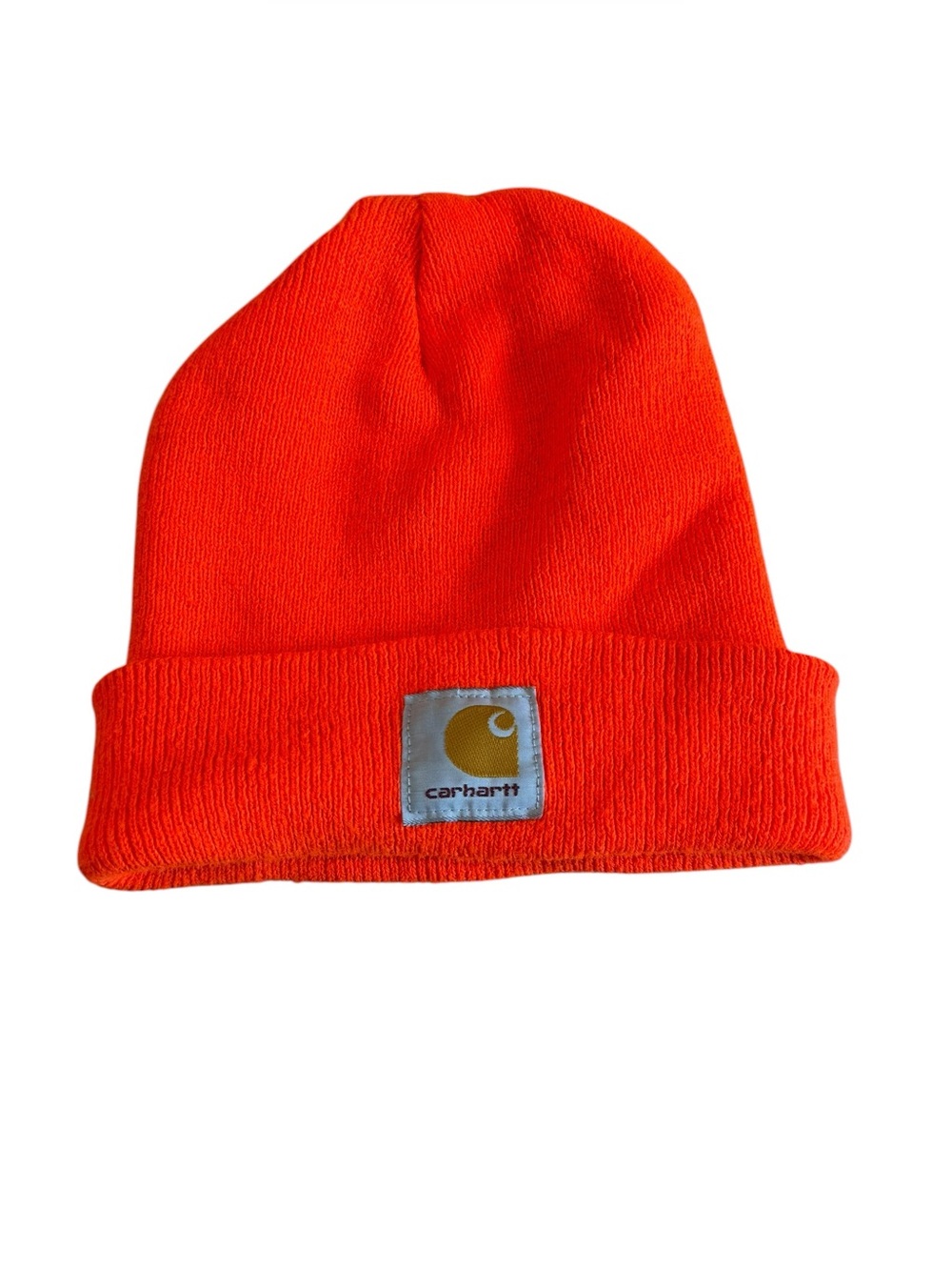 Orange Carhartt Knit Beanie, Unisex Adult Size
